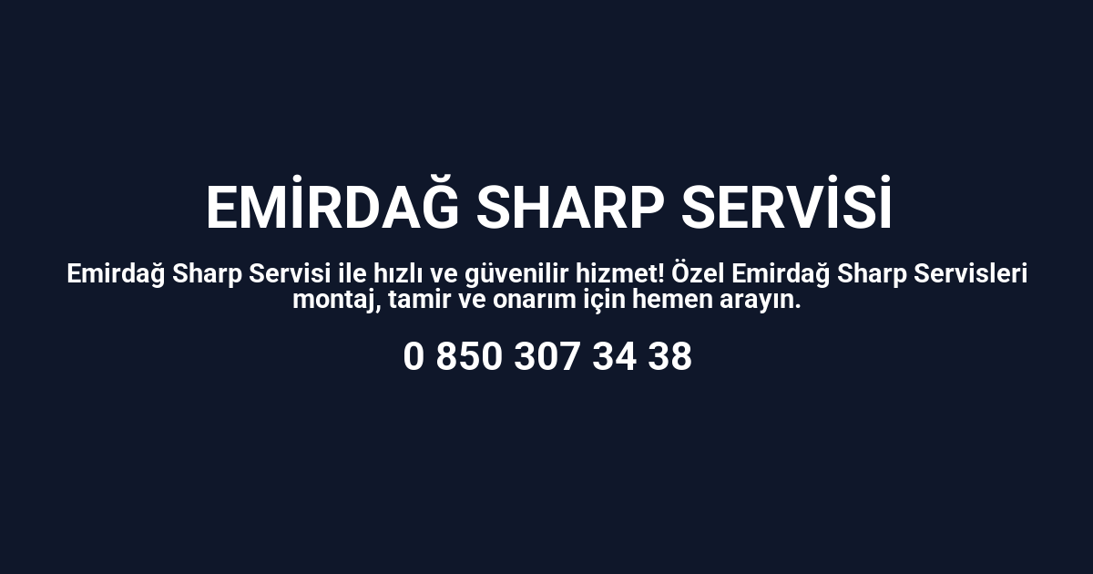 Emirdağ Sharp Servisi
